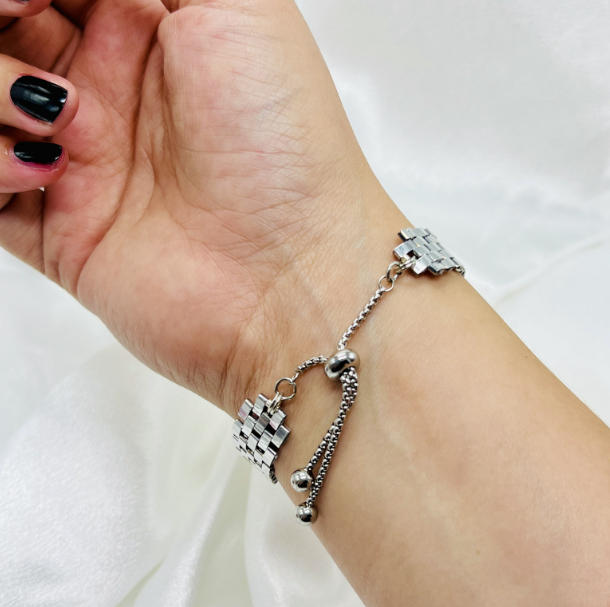 Miyuki náramek Aurum Obscura silver